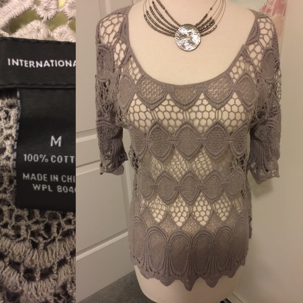 Crocheted over lay top